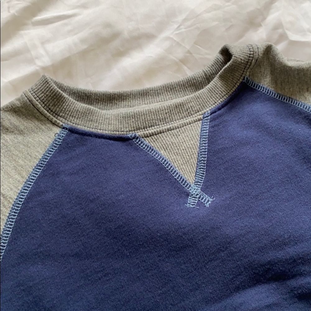 art & eden Blue & Gray Patch Pullover - 5 - Picture 4 of 7